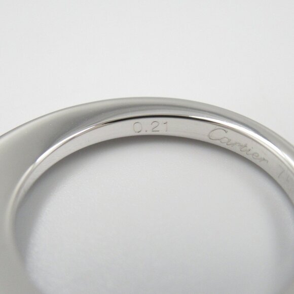 CARTIER 18k White Gold Diamond Ring - Picture 5 of 8